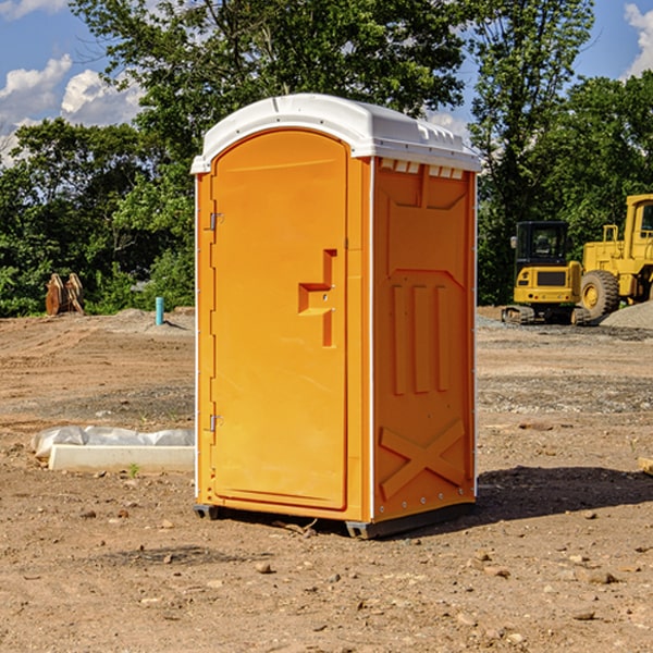 how often are the porta potties cleaned and serviced during a rental period in Crouse